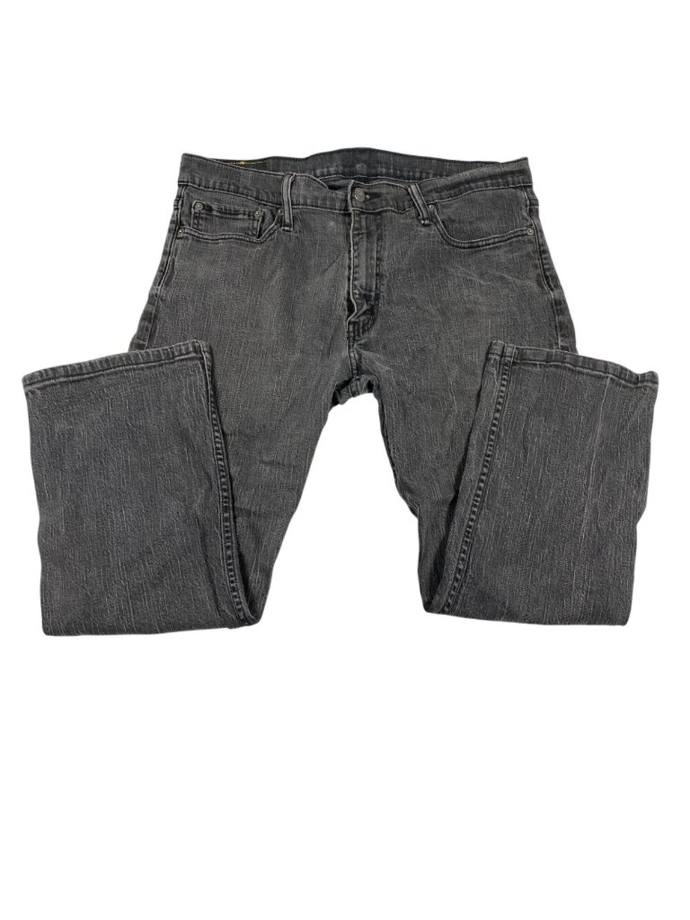 Levis 514 Slim Straight Mens Jeans W36 L30 Black Gray Denim